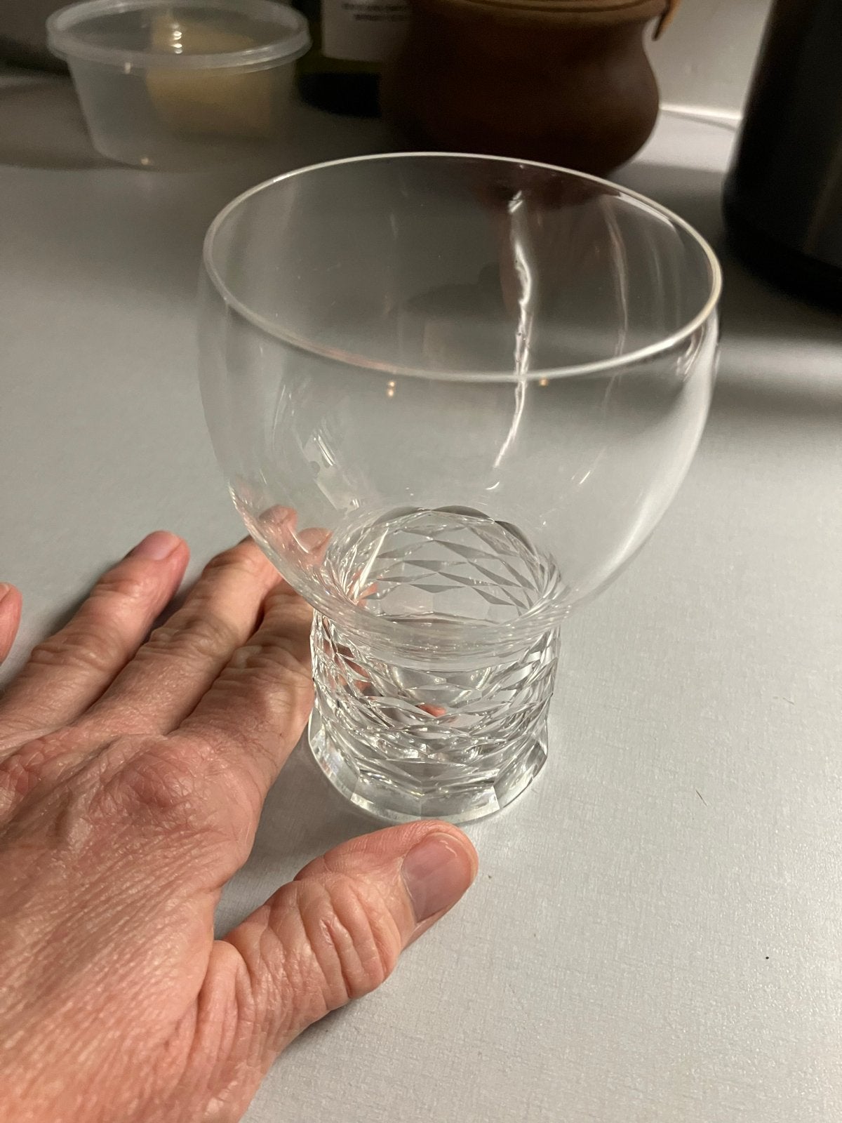 Antiek Kristallen Glas - Puntgaaf (Rosenthal?), Ophalen of Verzenden