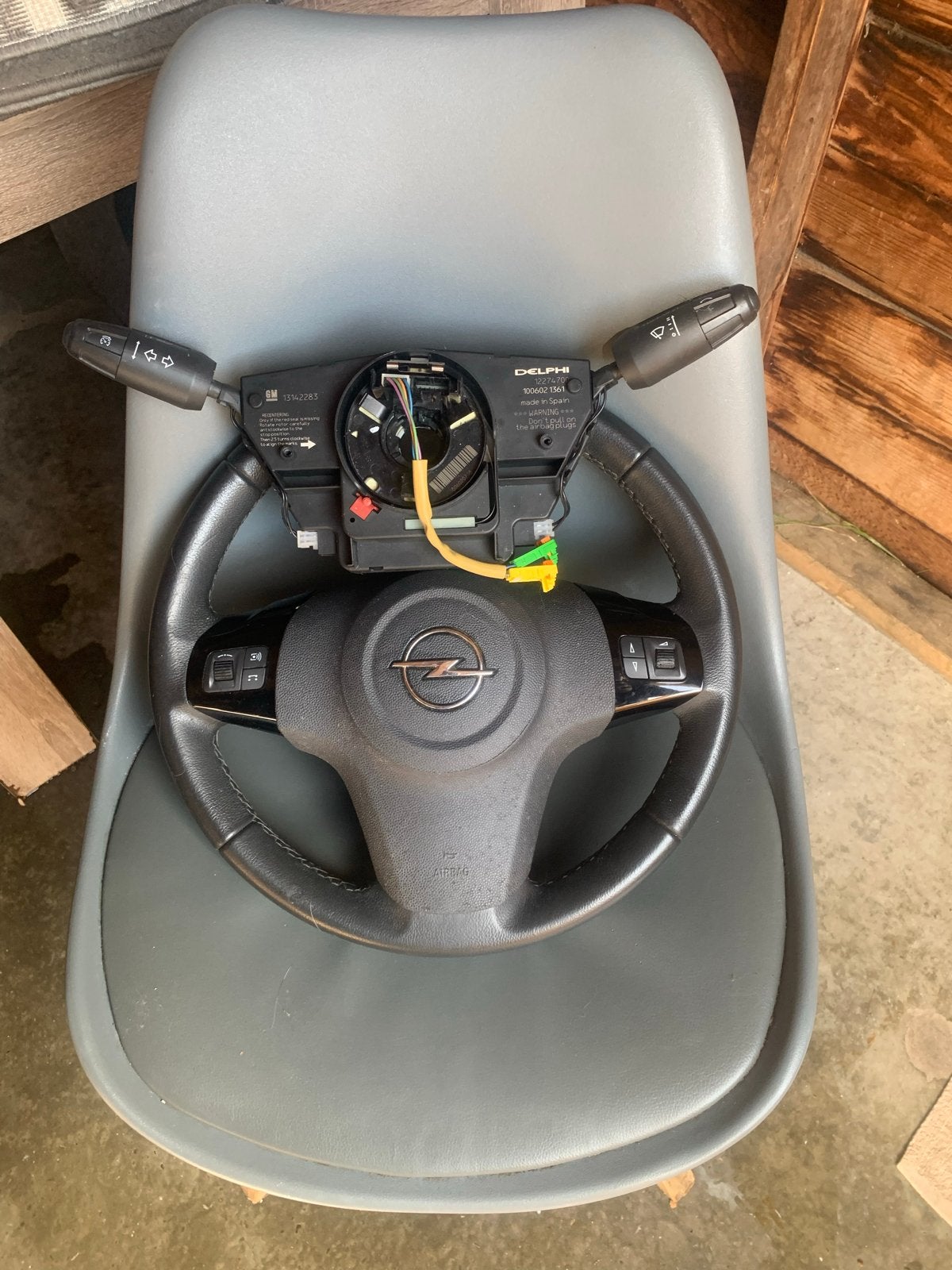 Opel stuurwiel met schakelaars en airbag, Ophalen of Verzenden, Gebruikt, Opel