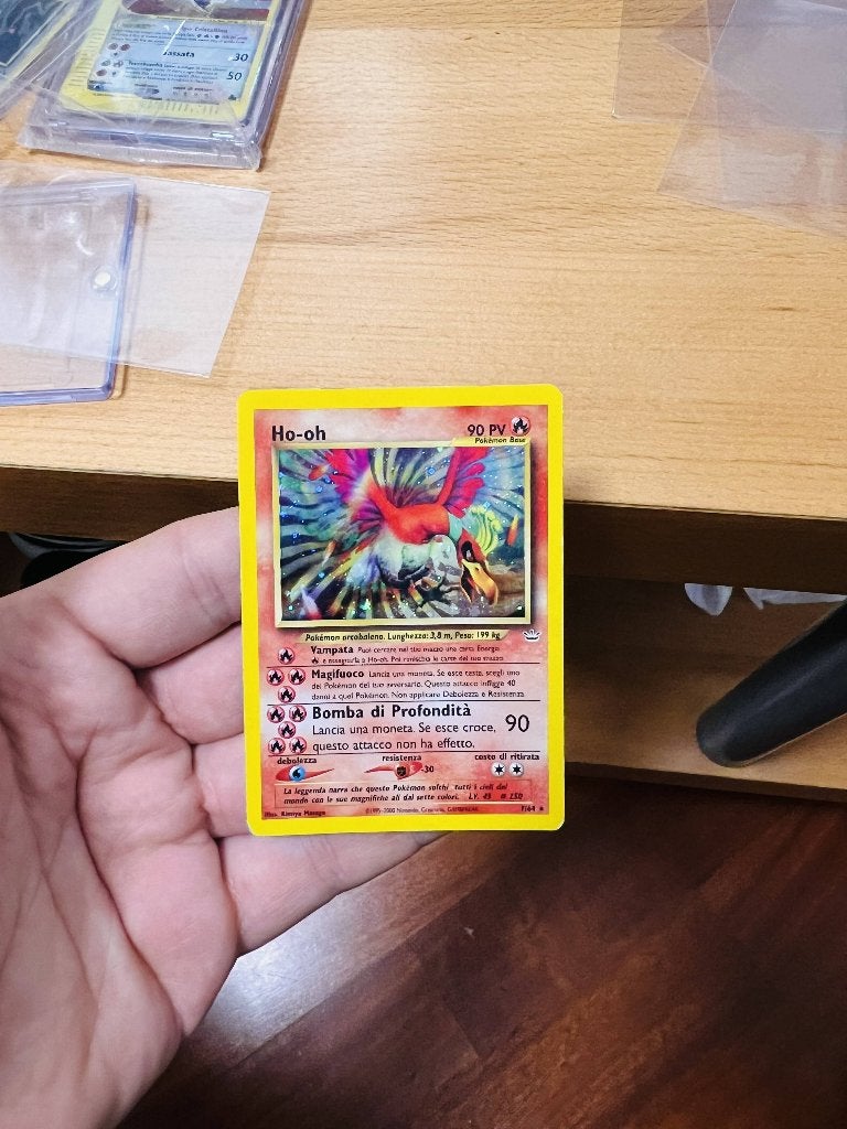 Ho Oh 7/64 Neo Revelation Holo Pokemon, Hobby en Vrije tijd, Verzamelkaartspellen | Pokémon, Verzenden, Zo goed als nieuw, Losse kaart