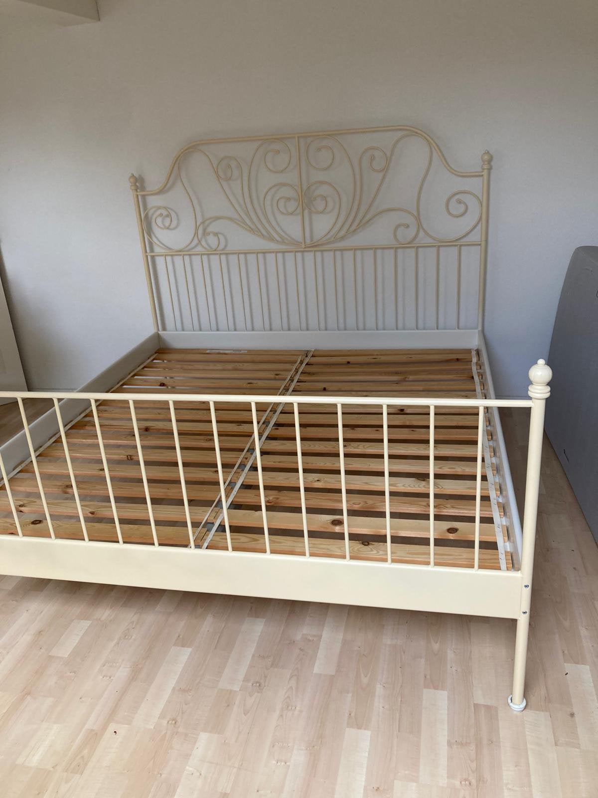 Stalen bed Ikea, Ophalen, Gebruikt, Tweepersoons, 180 cm