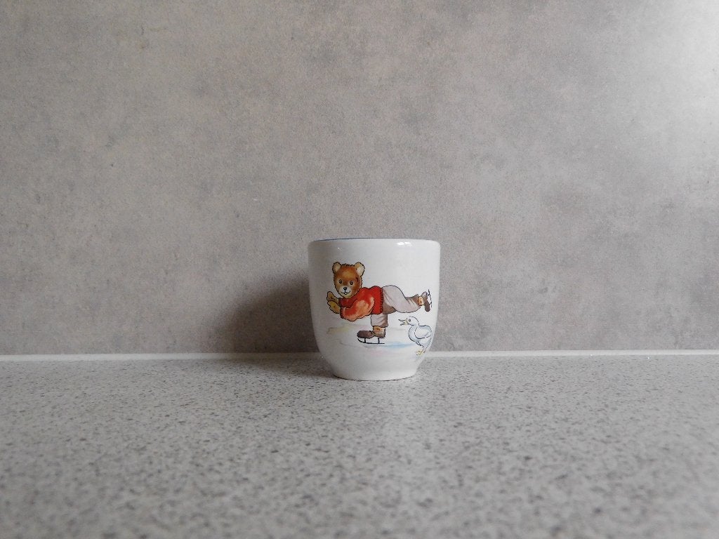 Eierdop Bear Winter Made in England, Huis en Inrichting, Overige merken, Keramiek, Overige typen, Vintage