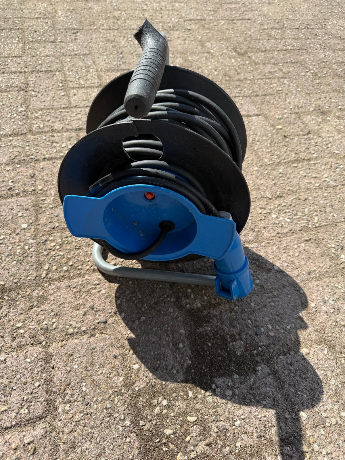 Kabelhaspel met 25 meter kabel, Ophalen of Verzenden, Gebruikt, Kabelhaspel