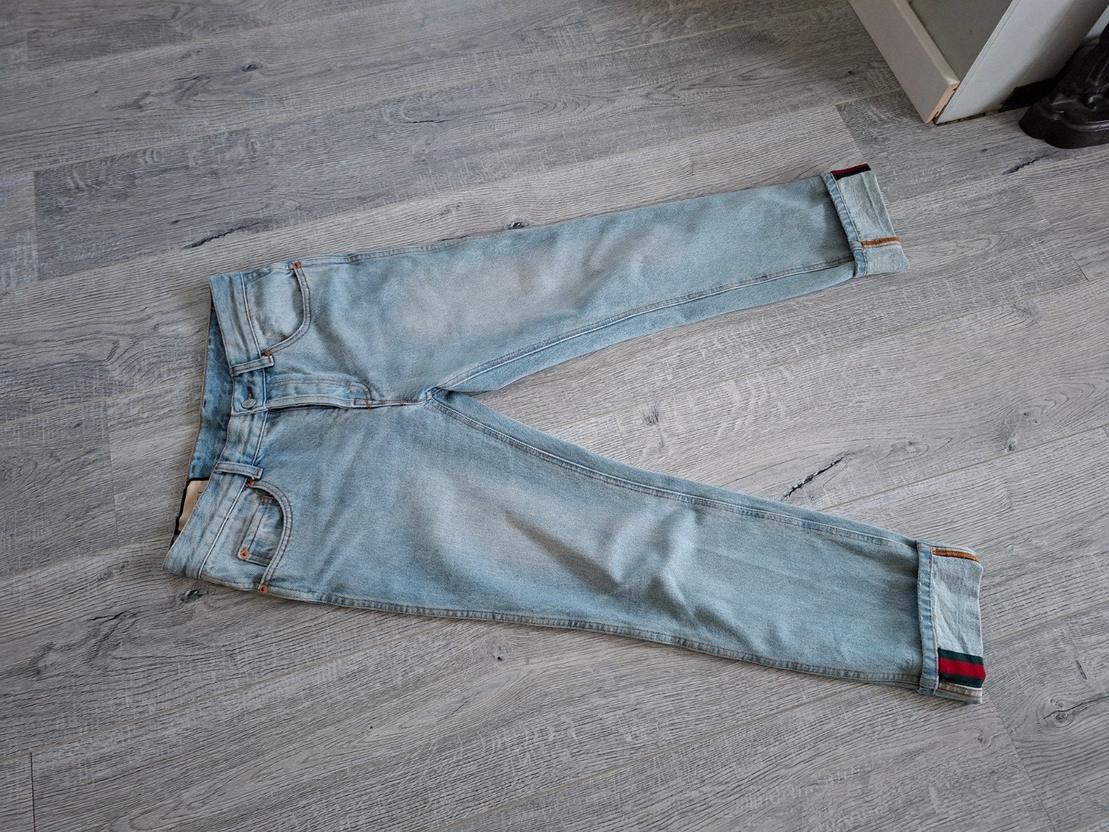 Gucci jeans maat 31, Kleding | Heren, Ophalen of Verzenden, Zo goed als nieuw, Blauw