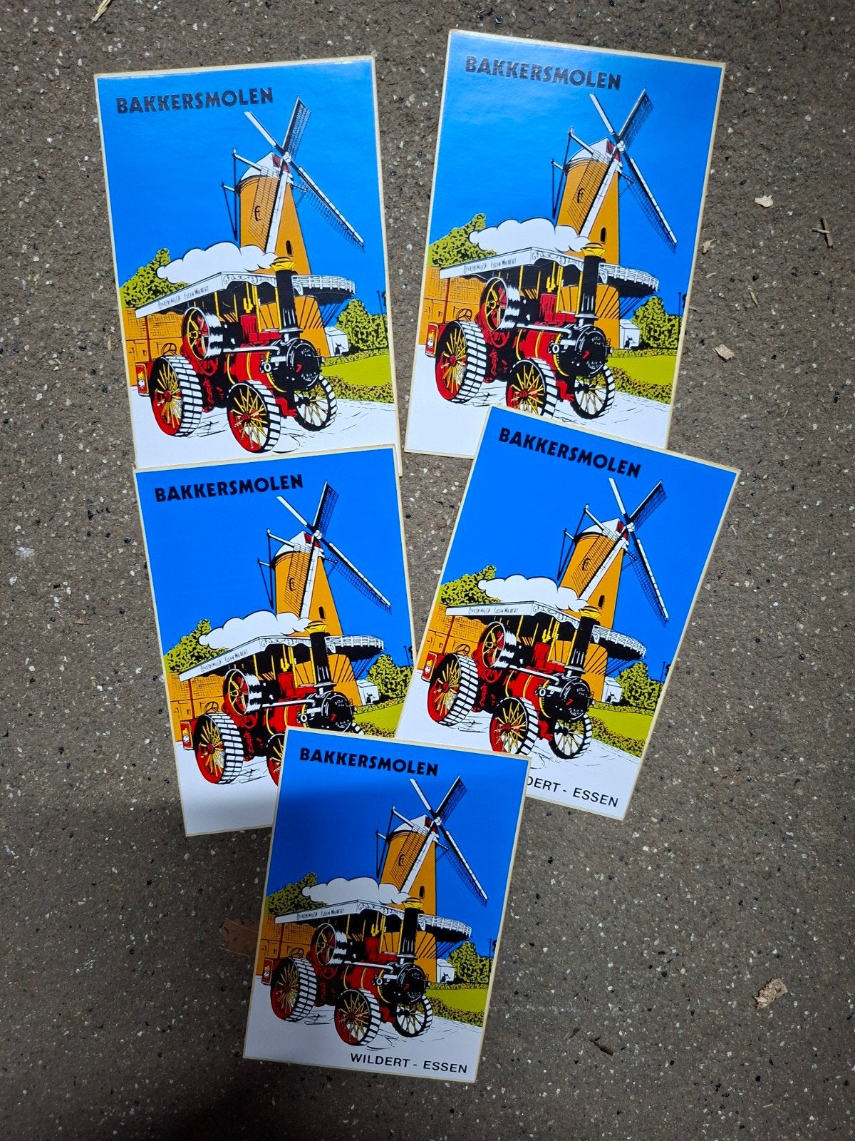 Oude Stickers molen Bakkersmolen Essen Wildert, Ophalen of Verzenden, Zo goed als nieuw