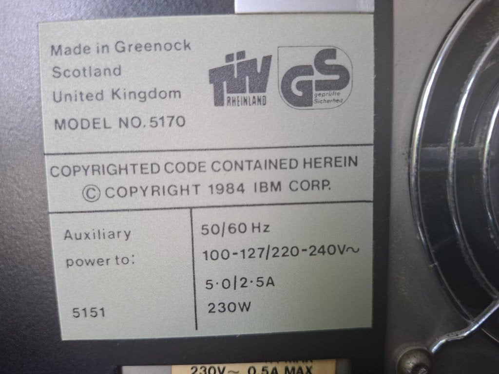 PC IBM 4e Gen. 5170 uit1984, Computers en Software, Ophalen of Verzenden, IBM
