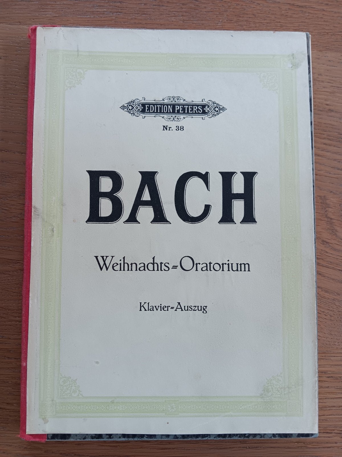 Bach - Weihnachtsoratorium - Klavierauszug (Peters Nr. 38), Muziek en Instrumenten, Gebruikt, Piano, Klassiek, Les of Cursus