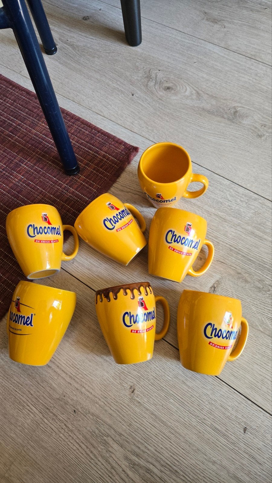 Chocomel mokken 7 stuks , zgan, Overige merken, Ophalen of Verzenden, Zo goed als nieuw, Overige stijlen