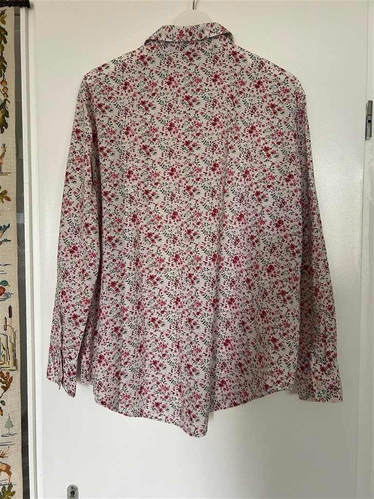 United Colors of Benetton bloemenprint blouse mt L, Wit, Maat 42/44 (L), Ophalen of Verzenden, Zo goed als nieuw