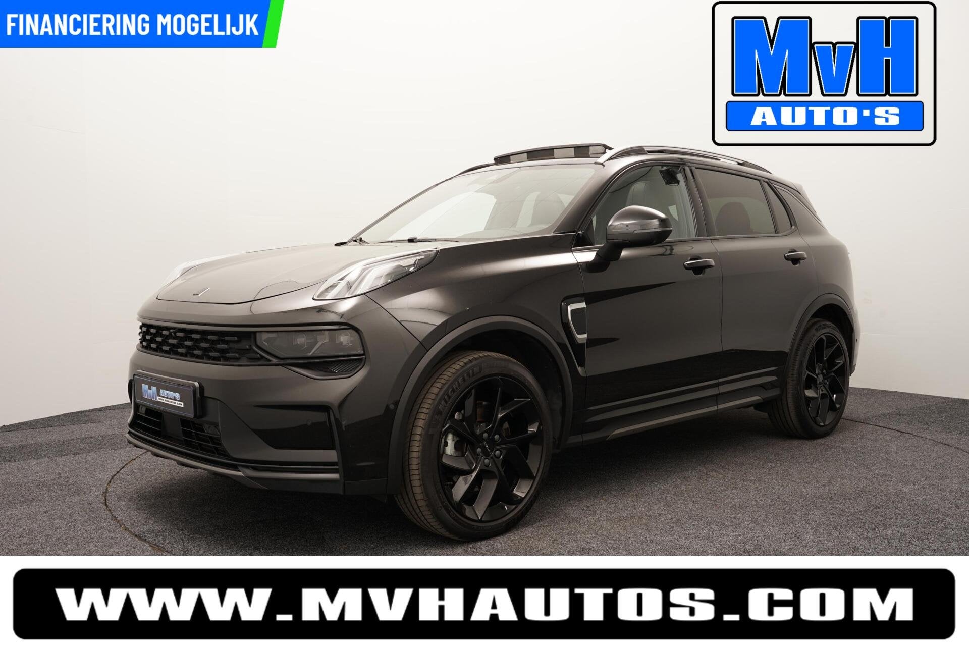 Lynk & Co 01 1.5 PHEV|FULL BL XL|LEER/ALCANT|ZW.HEMEL|SOH96%, Auto's, Stof, Met garantie (alle), Automatische klimaatregeling