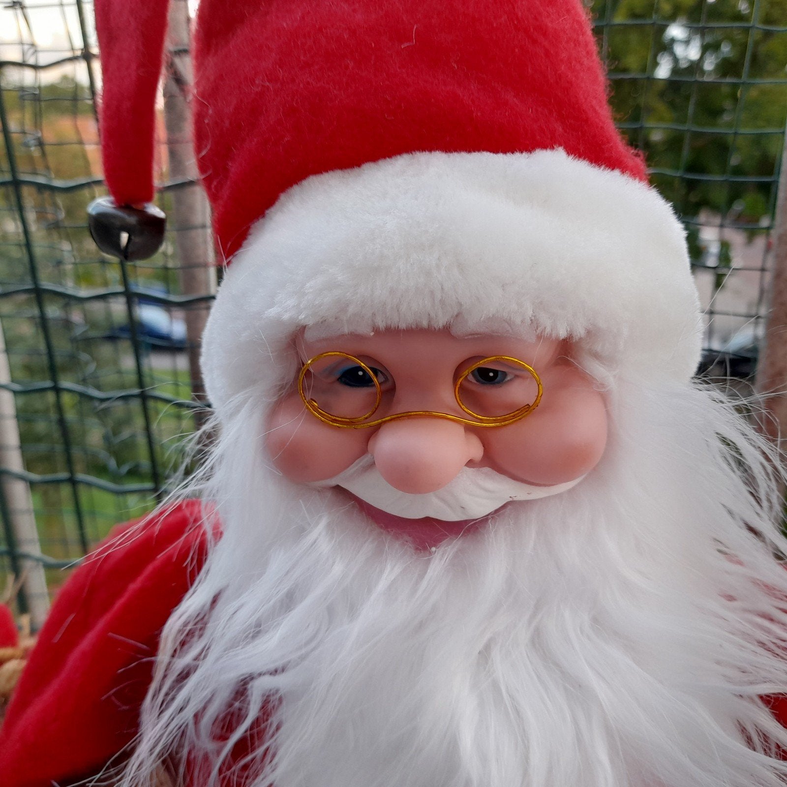 Luxe (levengrote) Kerstman met muts en belletje, Ophalen, Nieuw