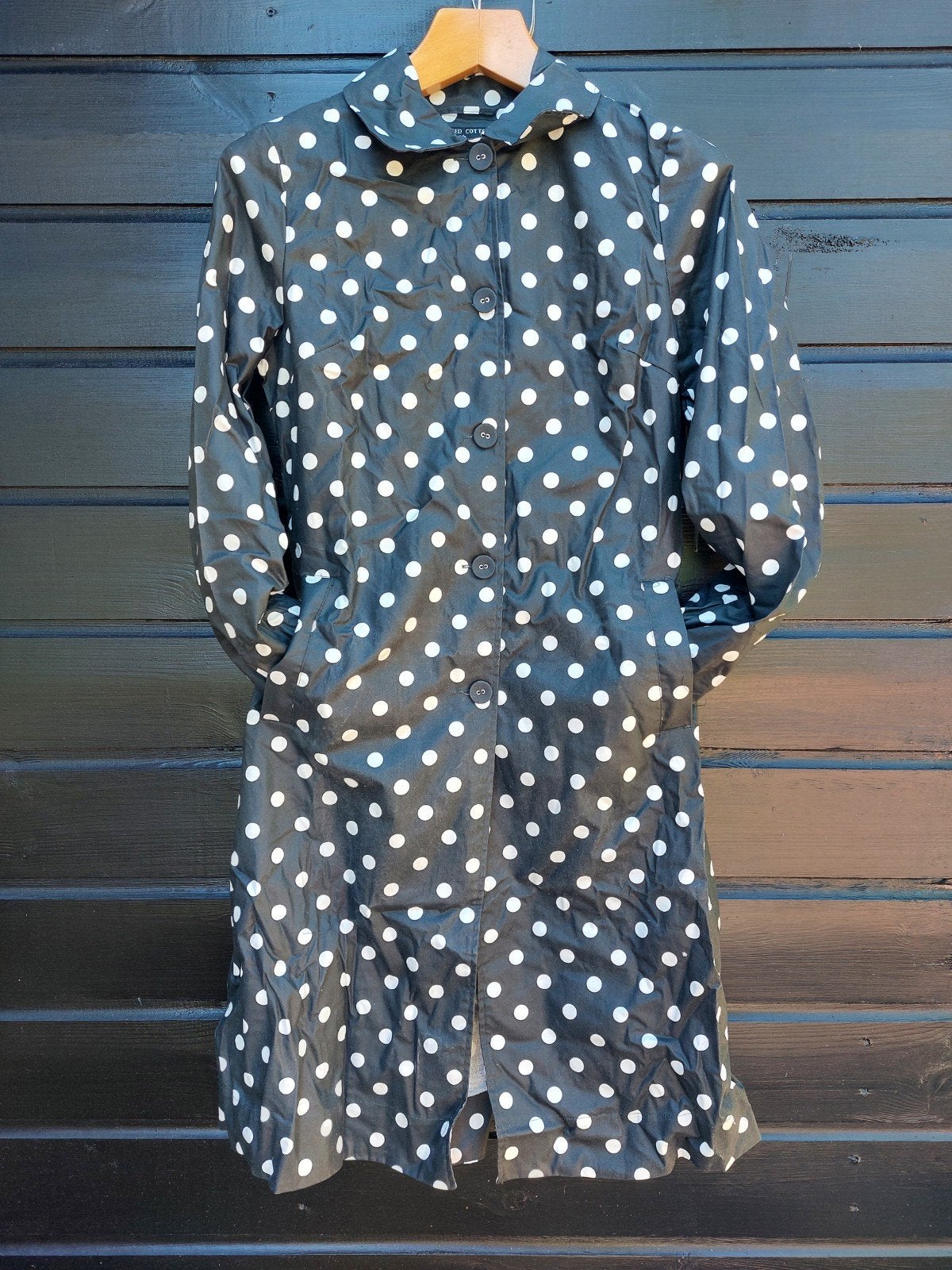 Noa Noa Regenjas met Polka Dots - Maat S, Noa Noa, Zwart, Ophalen of Verzenden, Zo goed als nieuw