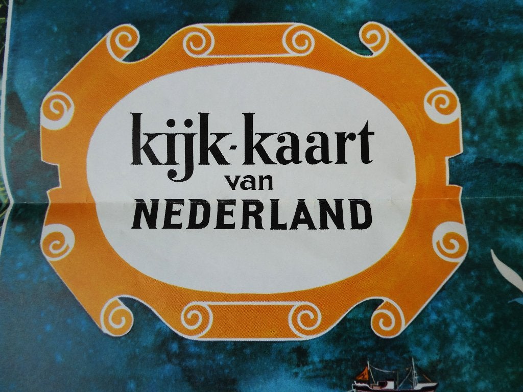 Vintage Kijkkaart Nederland Jan Wijga - ca. 1961-1964 kaart, Ophalen of Verzenden, 1800 tot 2000, Nederland, Jan Wijga