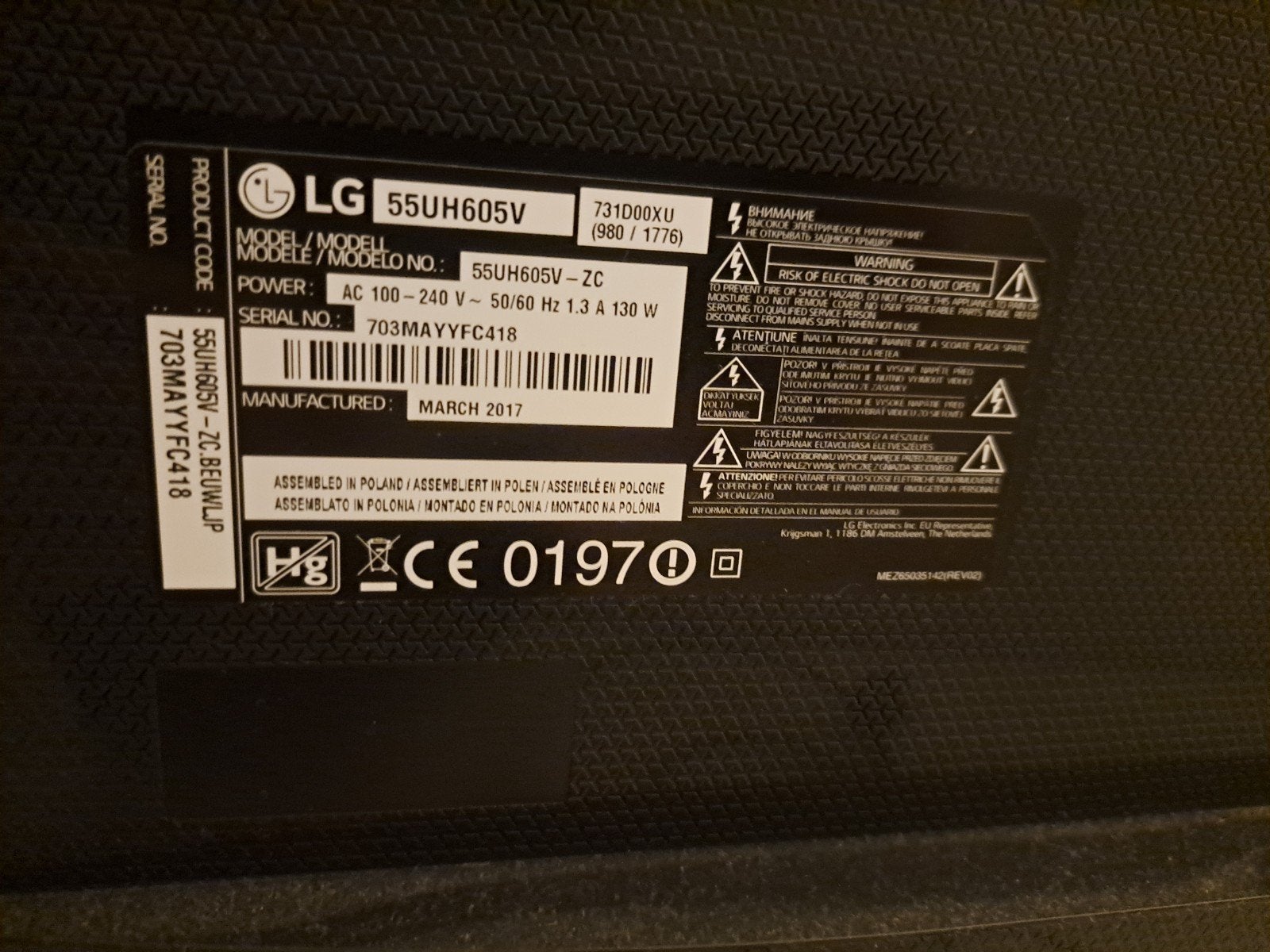 Foto 4 van LG 55UH605V 55 inch 4K UHD Smart TV