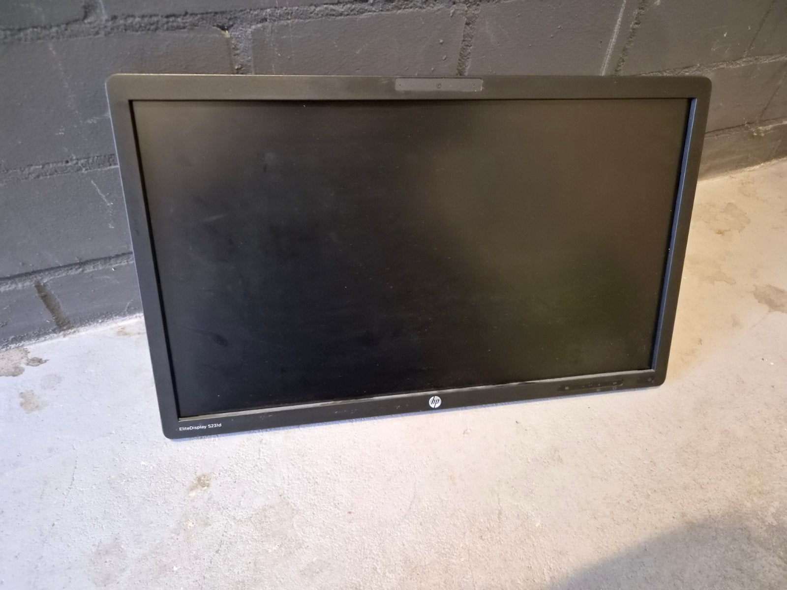 HP EliteDisplay S231d monitor+arm en Microsoft toetsenbor, Computers en Software, Ophalen, HP, Ingebouwde camera, Gebruikt