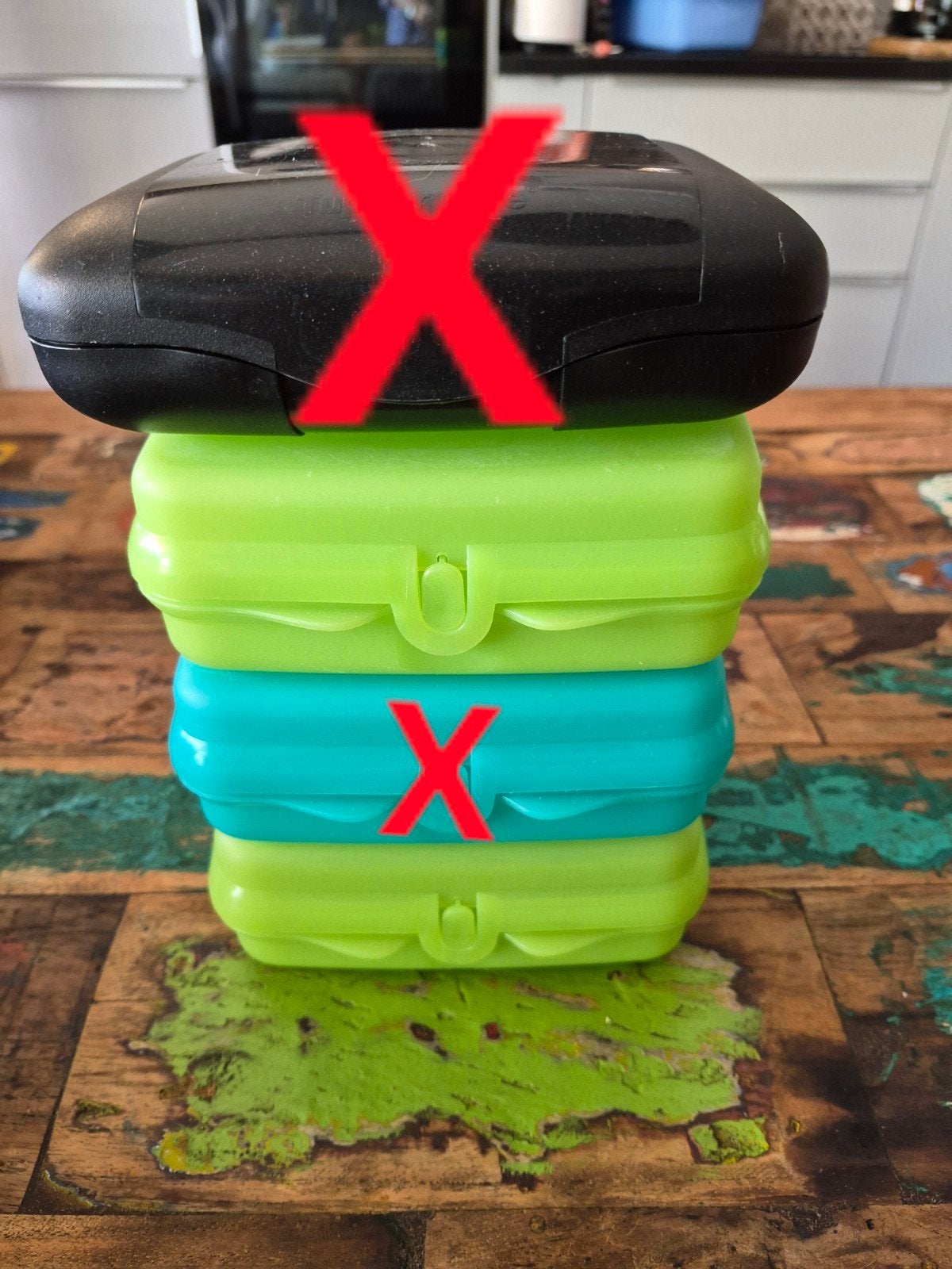 2 lunch trommels Tupperware, Ophalen of Verzenden, Groen, Overige typen