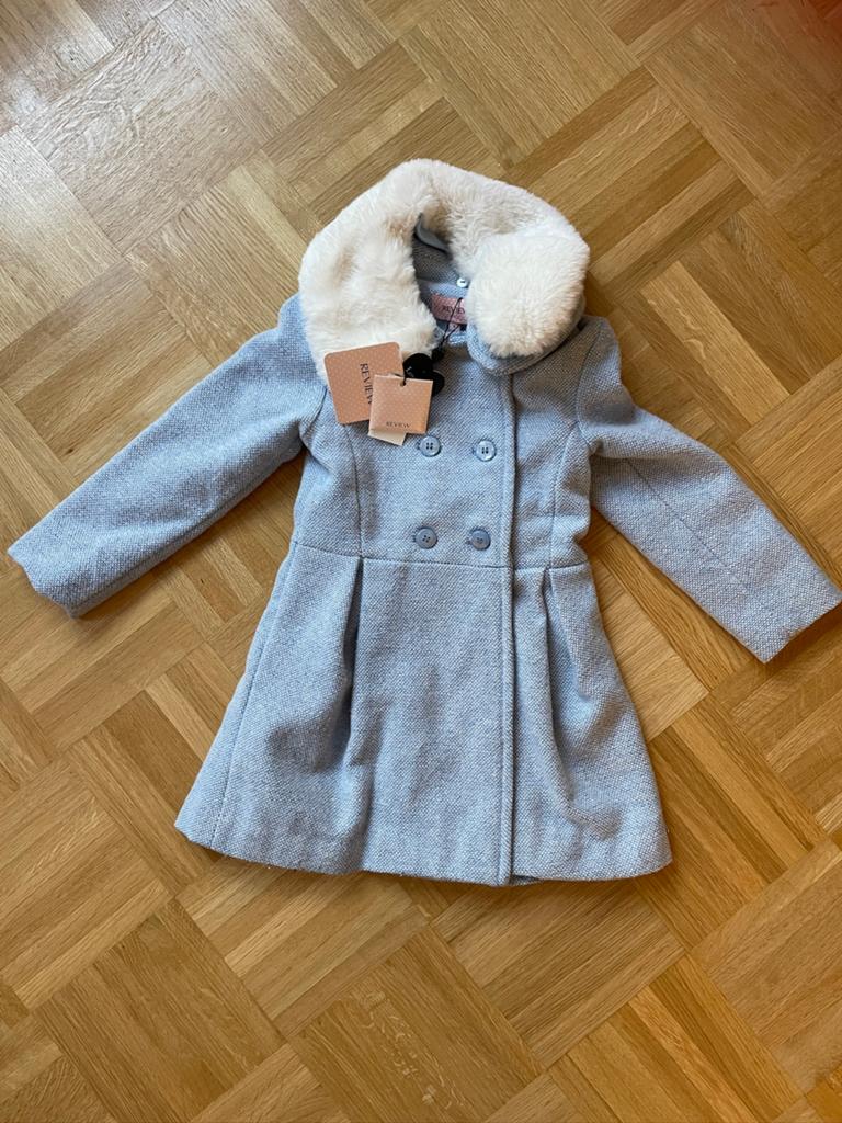 blauwe winterjas Review maat 4, Ophalen of Verzenden, Nieuw, Meisje, Jas