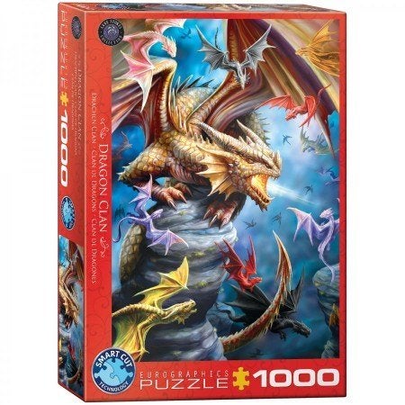 Eurographics: Dragon Clan - Anne Stokes 1000 stukjes, Ophalen of Verzenden, 500 t/m 1500 stukjes, Nieuw, Legpuzzel