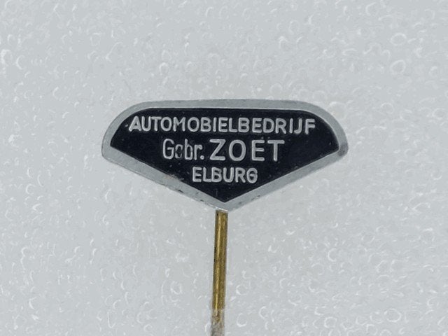 SP1510 Speldje Automobielbedrijf Gebr. Zoet Elburg, Verzamelen, Speldjes, Pins en Buttons, Ophalen of Verzenden, Gebruikt, Overige onderwerpen