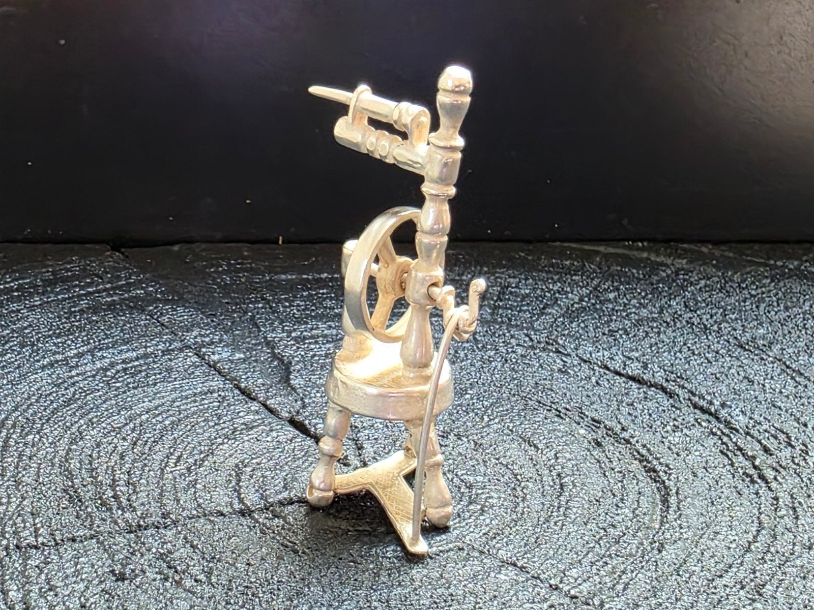 Zilveren Miniatuur Spinnewiel, Verzenden, Zilver