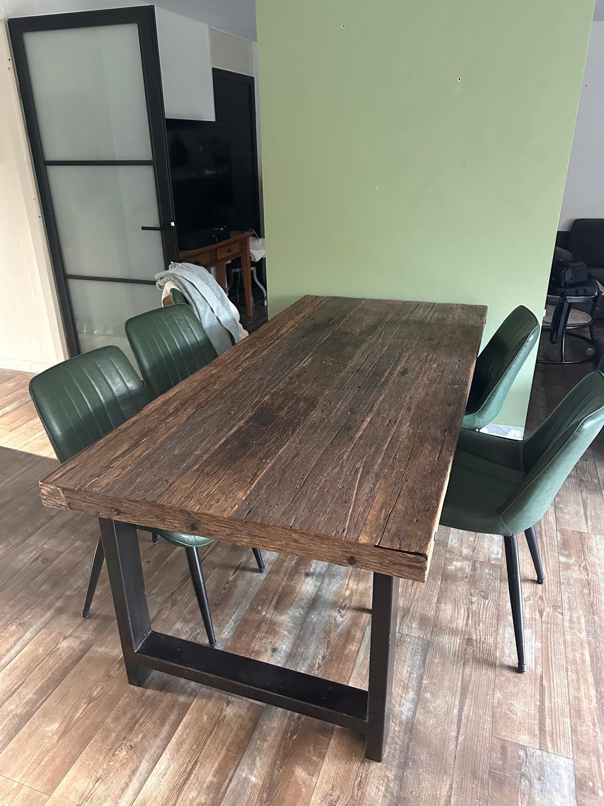 Sober & Stoer eettafel, Huis en Inrichting, Tafels | Eettafels, Ophalen, 200 cm of meer, 50 tot 100 cm, Zo goed als nieuw