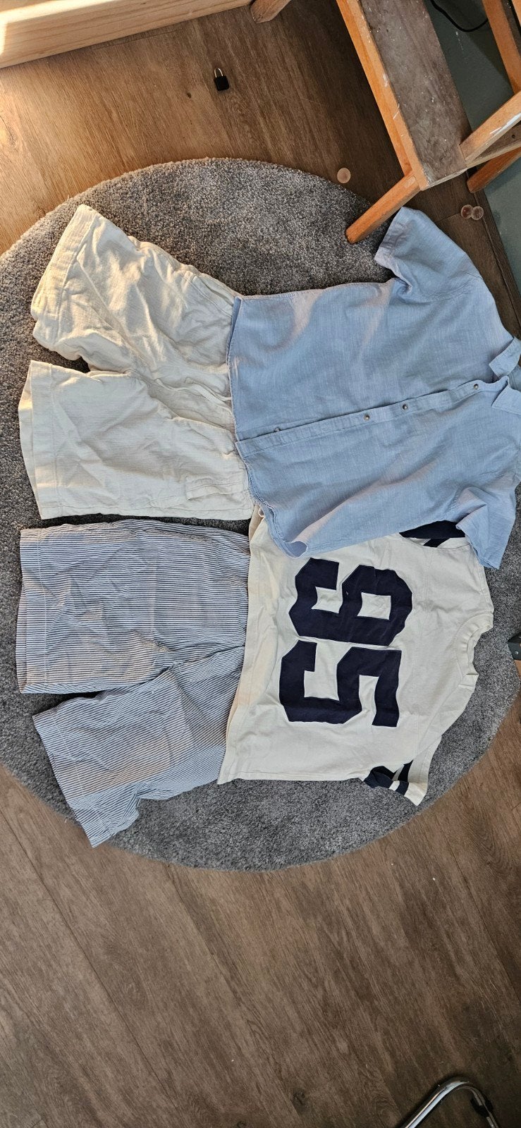 2 korte broeken, shirt, overhemd, Kleding | Heren, Broeken en Pantalons, Ophalen of Verzenden, Zo goed als nieuw, Maat 46 (S) of kleiner