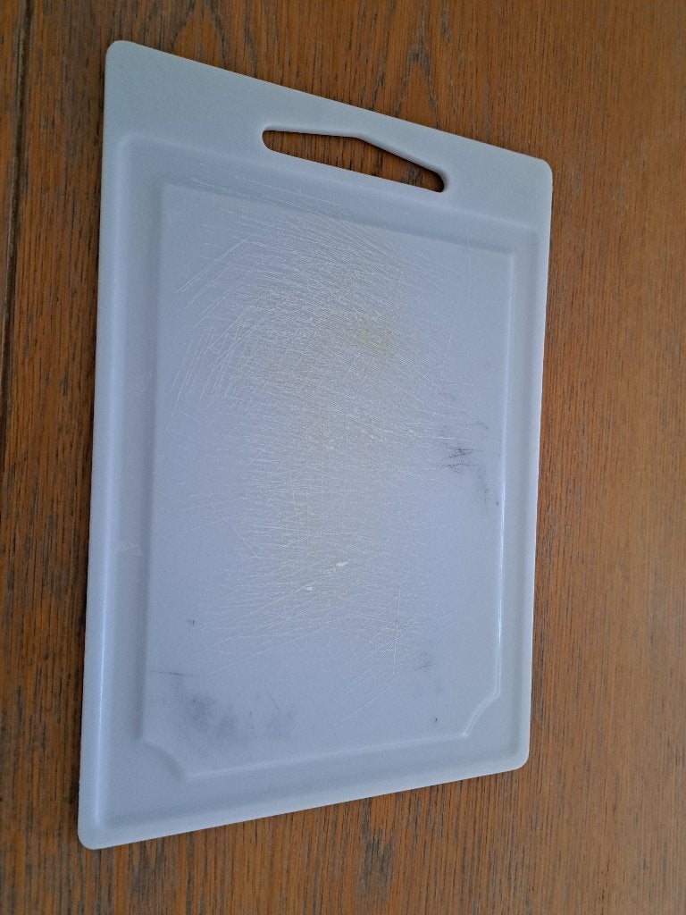 snijplank wit kunsstof 39 bij 27 cm dikte 10 mm, Ophalen of Verzenden, Gebruikt