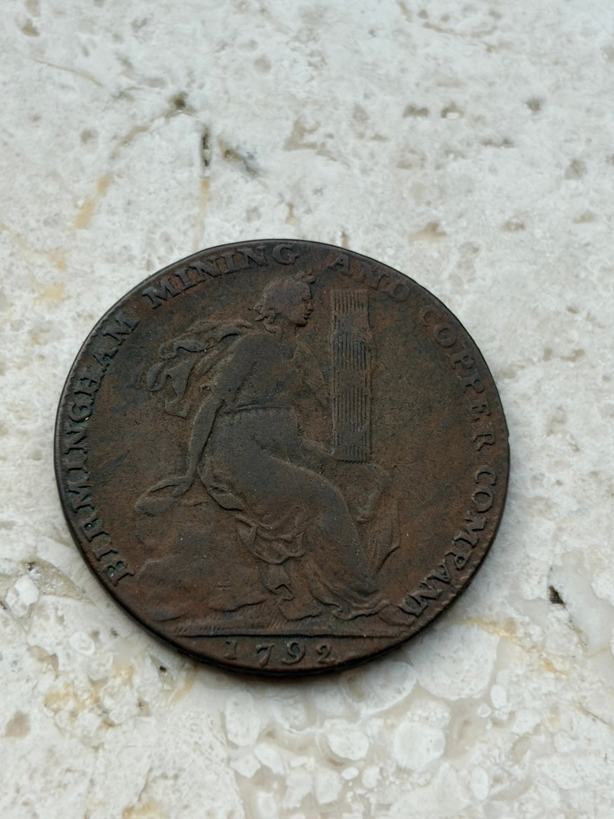 Engeland Birmingham half penny 1792 mining company, Ophalen of Verzenden, Vóór koninkrijk, Overige waardes