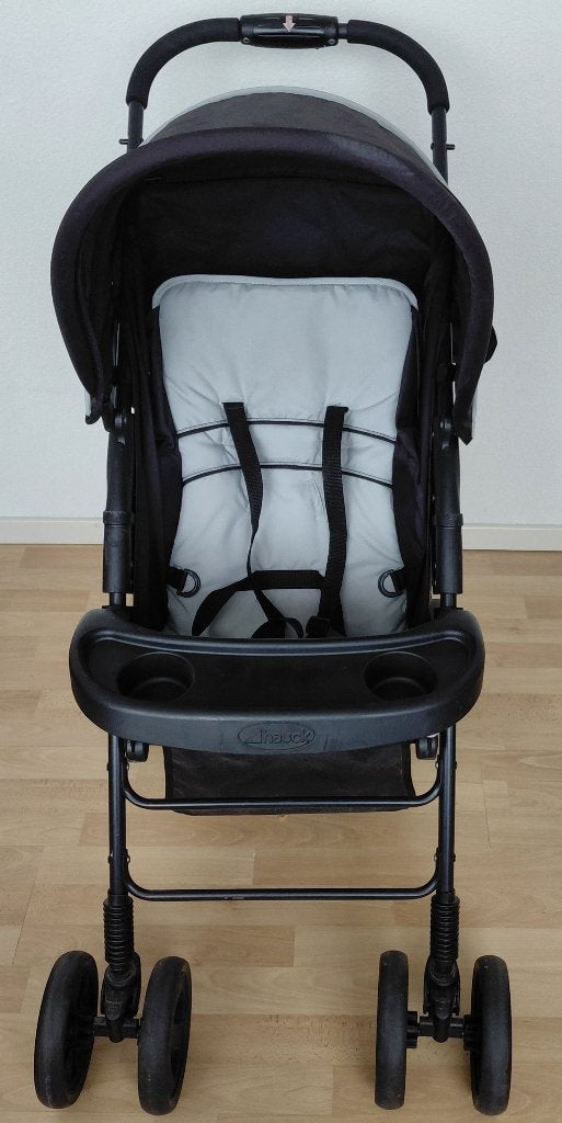 Lichtgewicht Hauck buggy, kinderwagen zwart/grijs, Ophalen, Gebruikt, Kinderwagen, Overige merken