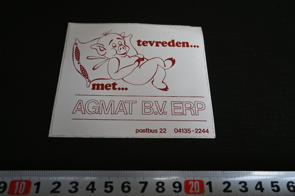 sticker Erp AGMAT BV  tevreden met  4135-2244, Ophalen, Zo goed als nieuw
