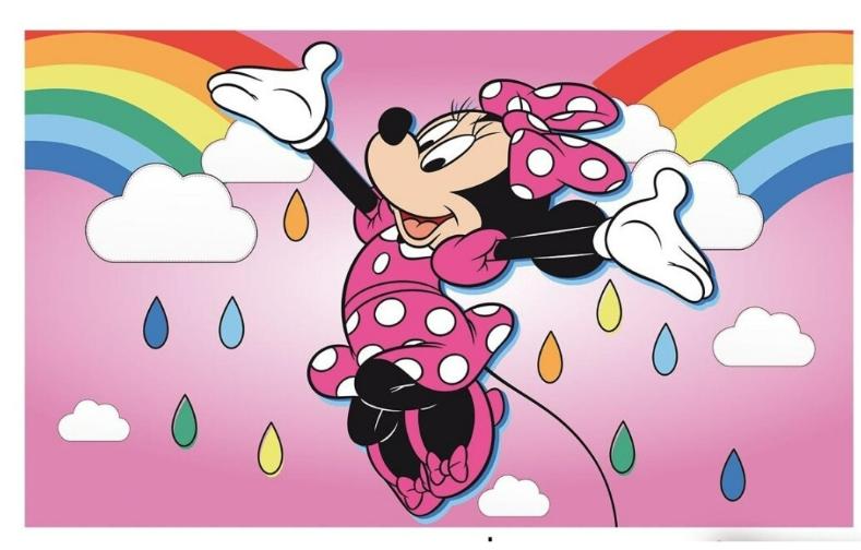 Minnie Mouse Foam Vloerkleed Kinderkamer - DIsney Badmat, Nieuw, Ophalen of Verzenden, Nvt, Nvt