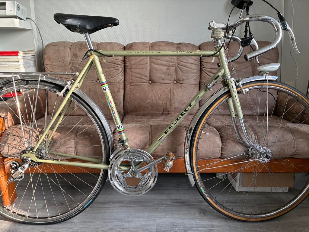 Vintage Peugeot racefiets/toerfiets 60/70s Mafac – project, Fietsen en Brommers, Fietsen | Oldtimers, 55 tot 59 cm, Ophalen, Jaren '50