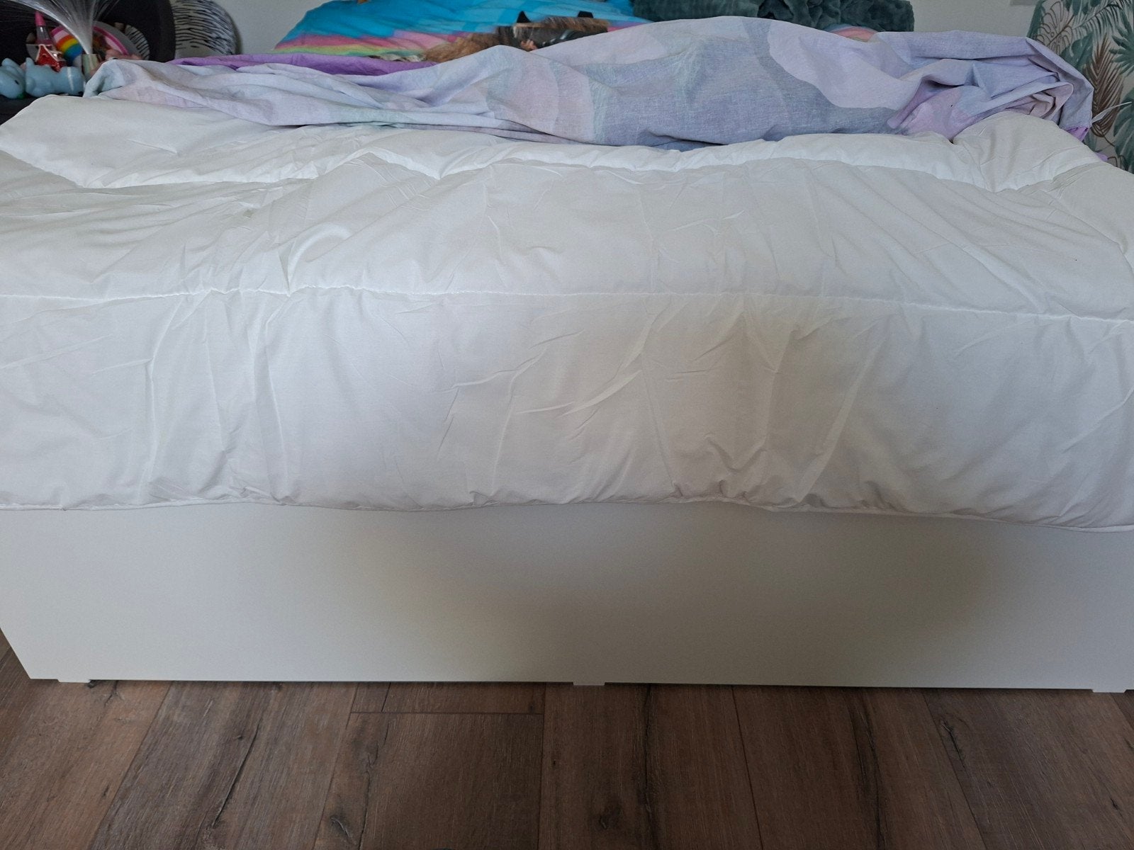 IKEA SMÅSPORRE Dekbed 140x200 + dekbedovertrek, Ophalen, Jongetje of Meisje, Wit, Eenpersoonsbed