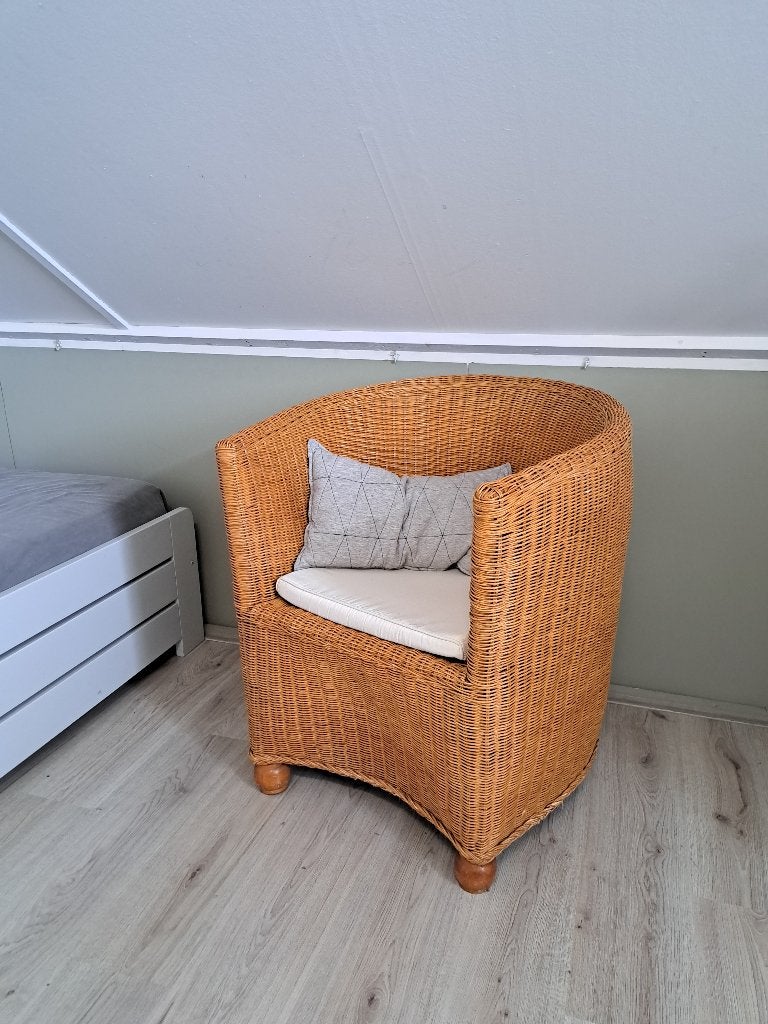 Stoel, Huis en Inrichting, Ophalen, Gebruikt, Bruin, Riet of Rotan
