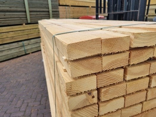 Douglas balkhout 4.5x9.5 cm € 3,- per meter inclusief btw, Ophalen, Nieuw, 250 cm of meer, Planken