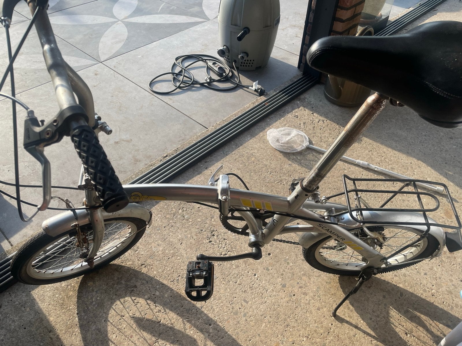 B2R Scampter vouwfiets met spiksplinternieuwe achterband, Fietsen en Brommers, Fietsen | Vouwfietsen, 20 inch of meer, Gebruikt