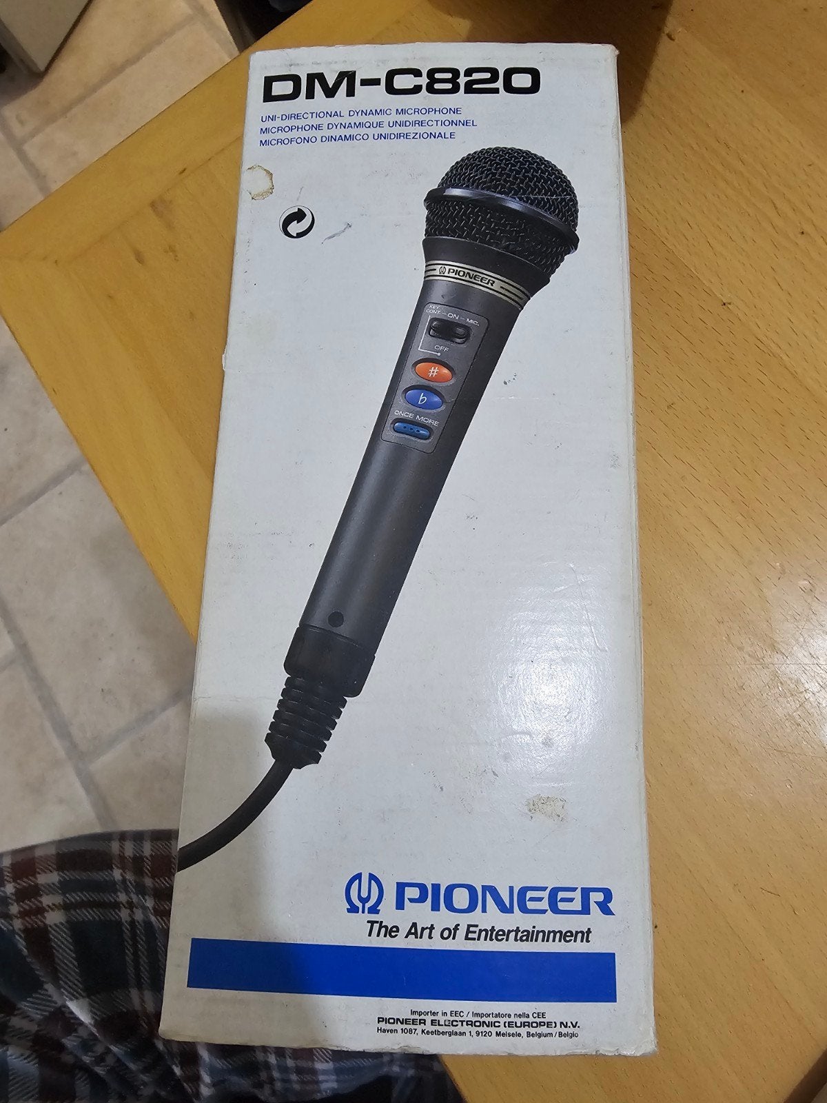 Pioneer DM-C820 microfoon – vintage, compleet in doos, Audio, Tv en Foto, Karaoke-apparatuur, Ophalen of Verzenden