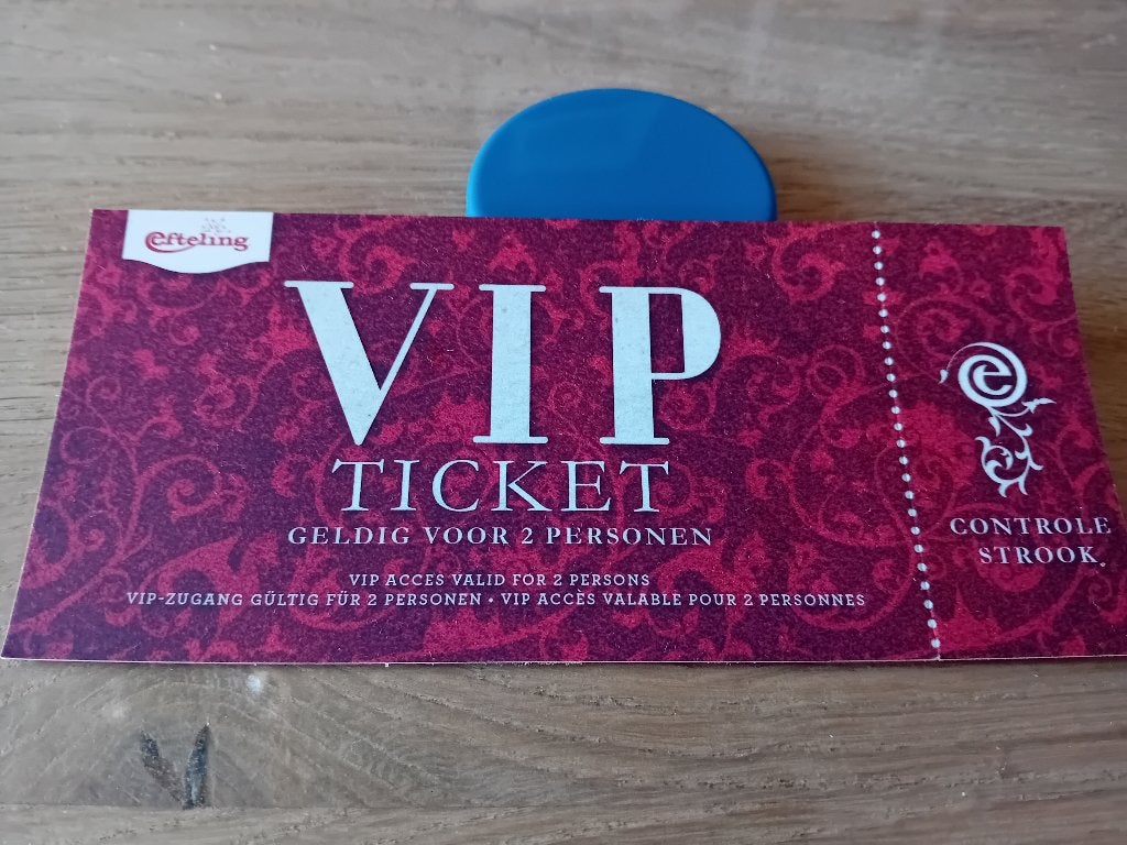 Efteling VIP ticket voor 2 personen, Ophalen of Verzenden, Nieuw, Overige typen