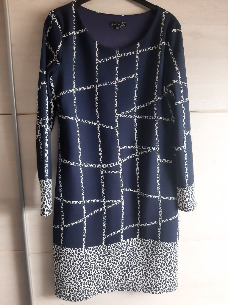 Smashed Lemon Jurk met print - Maat 42/44 (XL), Blauw, Maat 42/44 (L), Ophalen of Verzenden, Zo goed als nieuw