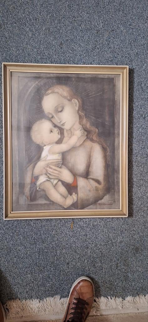 Hummel schilderij Maria met kind, Ophalen of Verzenden