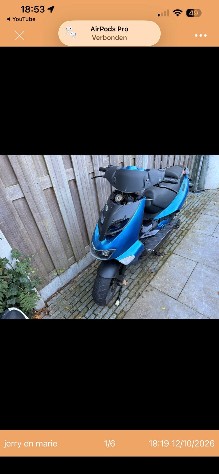 Aprila sr 50, Fietsen en Brommers, SR 50, Ophalen of Verzenden, Zo goed als nieuw, Benzine