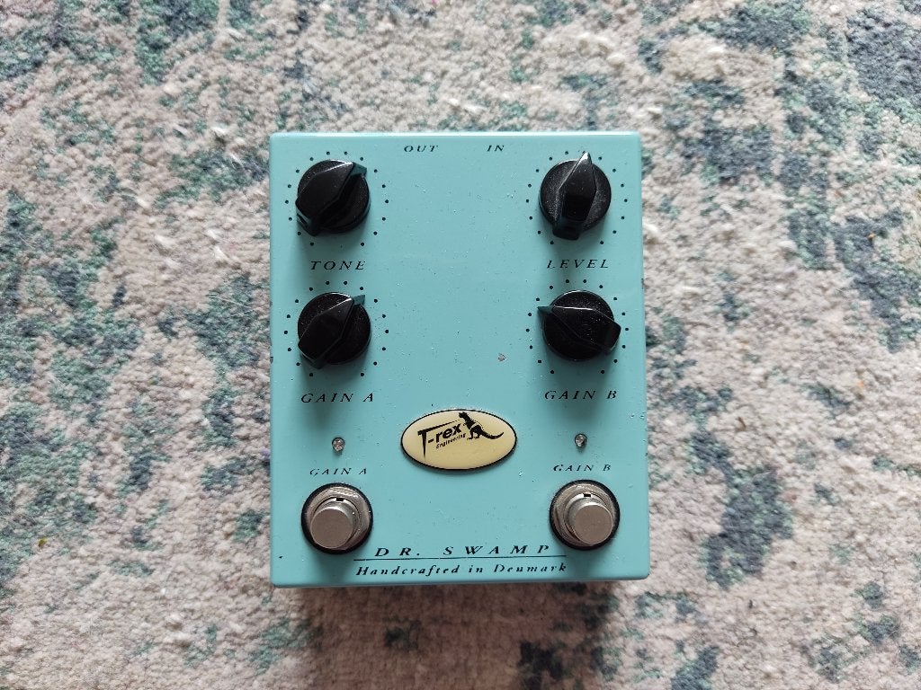 T-Rex Dr. Swamp - Old Dino logo, "Handcrafted in Denmark", Muziek en Instrumenten, Effecten, Ophalen of Verzenden, Gebruikt, Distortion, Overdrive of Fuzz