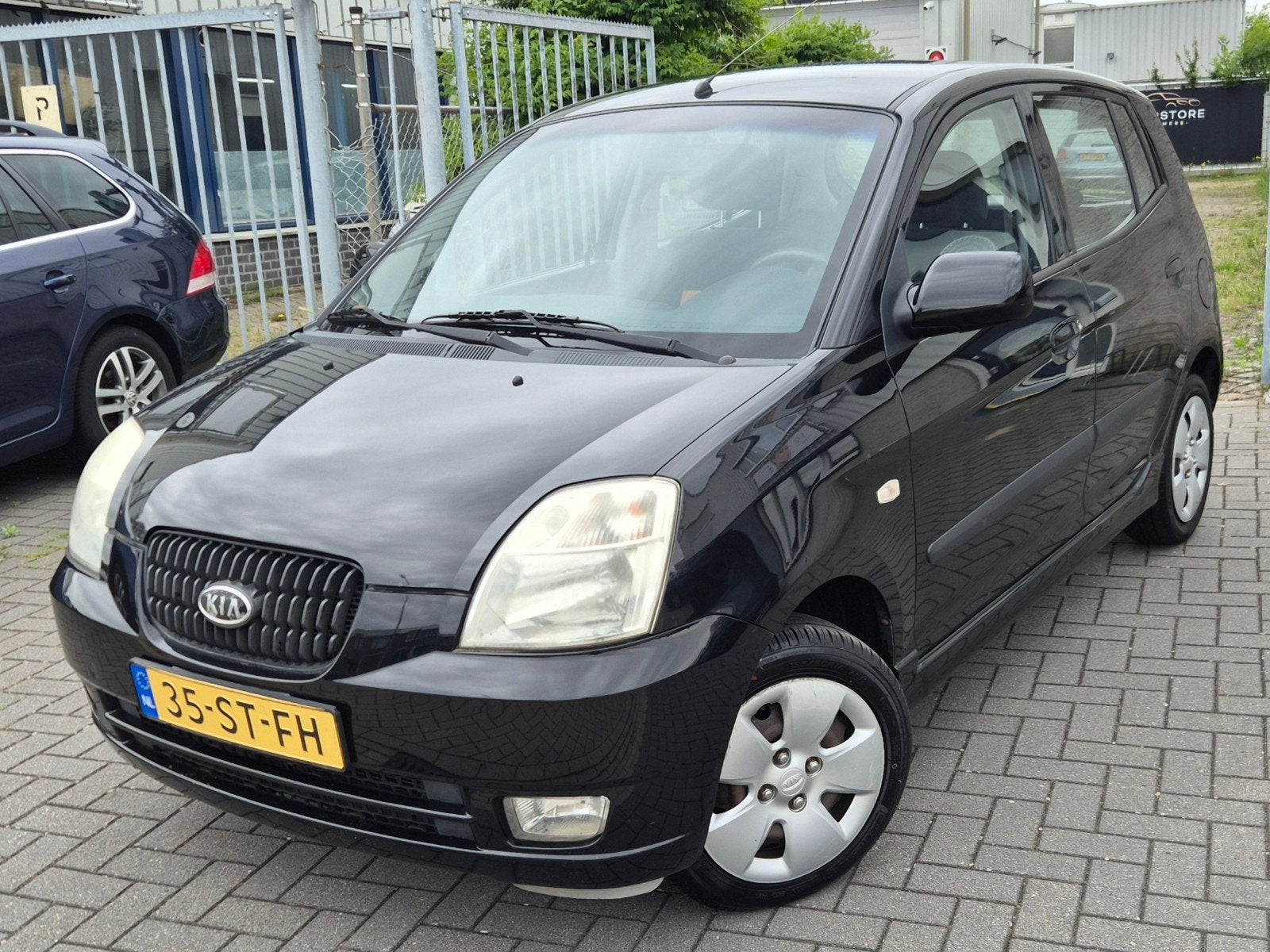 Kia Picanto 1.0 2006 Zwart*Airco*APK*1ste eigenaar*, Voorwielaandrijving, 836 kg, 4 cilinders, 400 kg