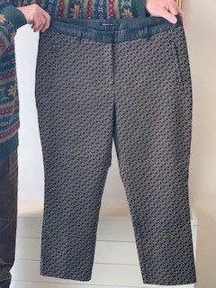 Damesbroek Expresso maat 44 beige zwart katoen stretch, Beige, Maat 42/44 (L), Ophalen of Verzenden, Zo goed als nieuw