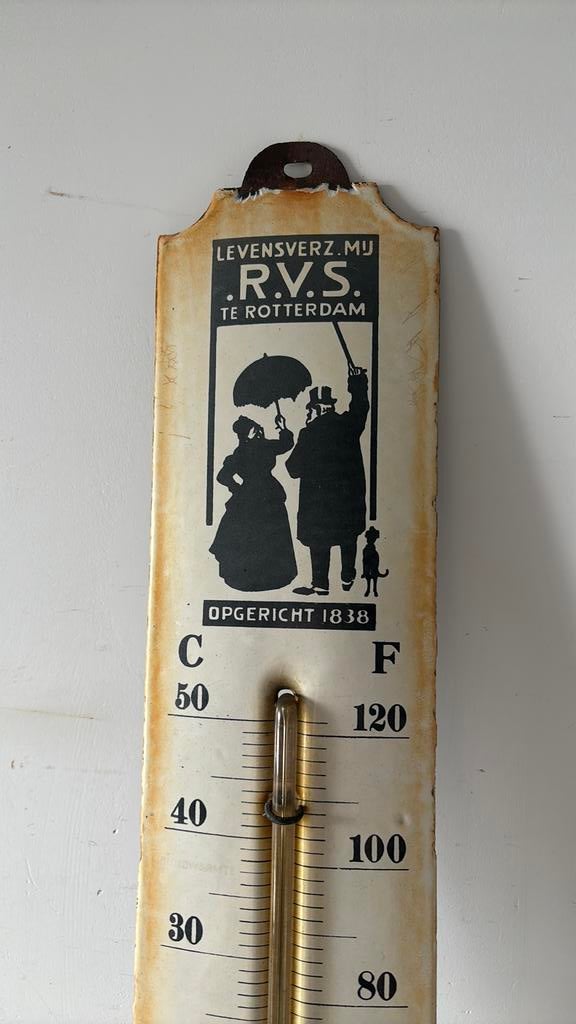 Emaille thermometer, Ophalen of Verzenden, Zo goed als nieuw
