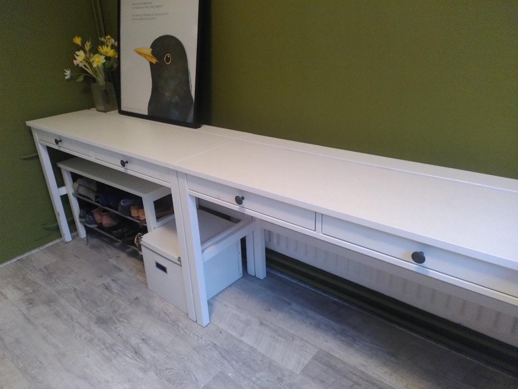 IKEA Hemnes bureau/side table 2x, Huis en Inrichting, Ophalen, Overige typen, Gebruikt, 120 cm