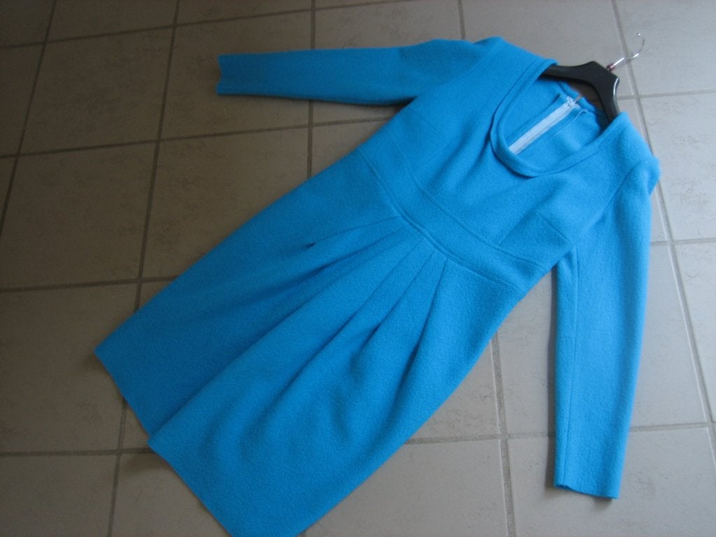 Zeer charmante heerlijk warme turquoise jurk 38-40 SNAZZEYS, Maat 38/40 (M), Nieuw, Onder de knie, Verzenden