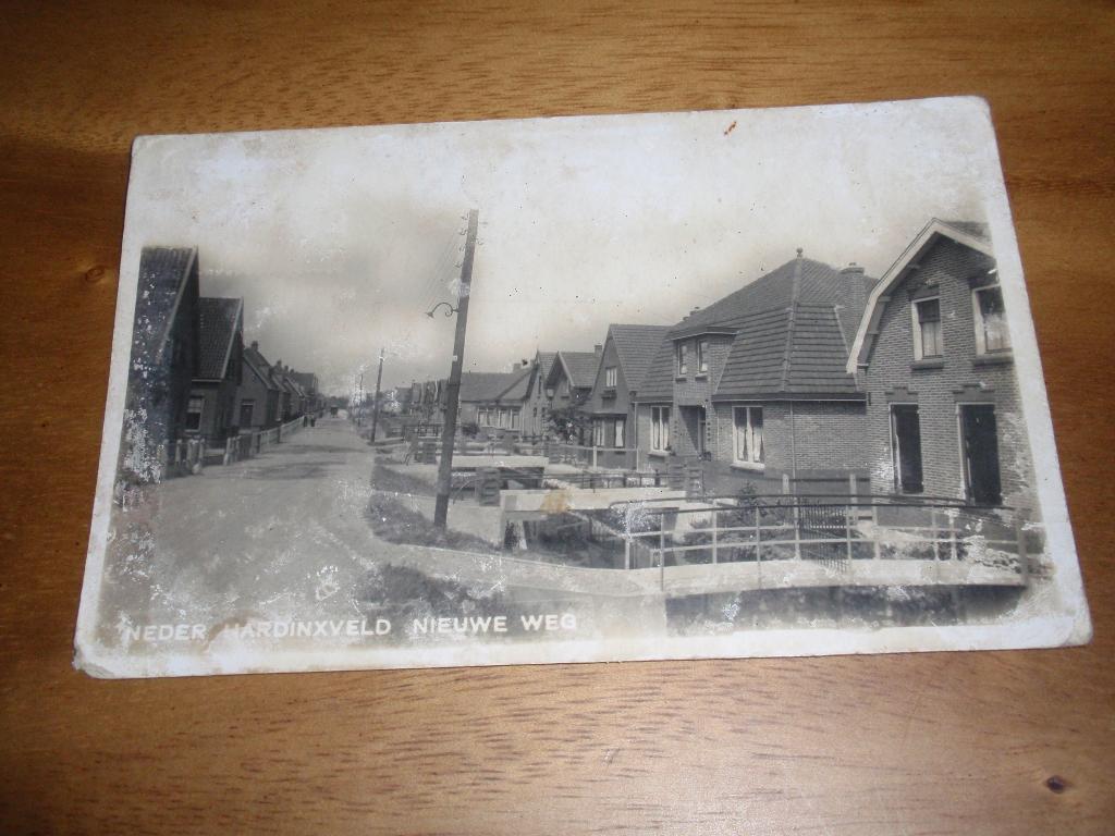 ( Slecht ) Fotokaart Neder Hardinxveld Nieuwe Weg, Verzenden, 1920 tot 1940, Gelopen, Zuid-Holland