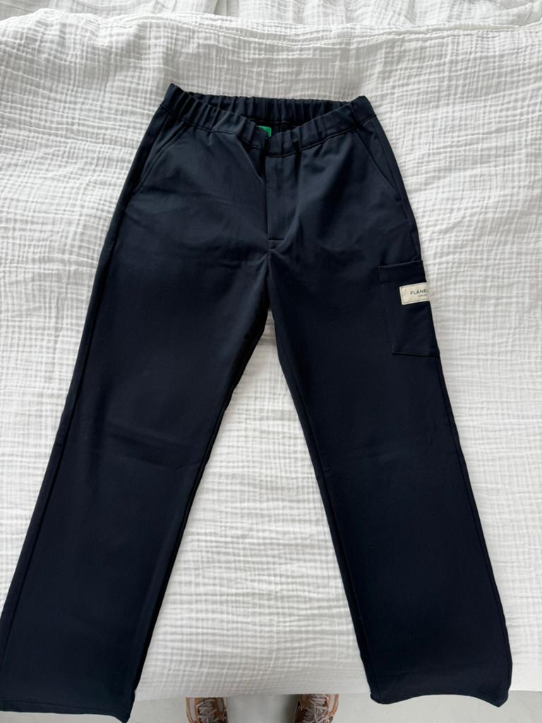 Flaneur atelier tailored trousers - navy blauw - maat: M, Ophalen of Verzenden, Zo goed als nieuw, Maat 48/50 (M), Blauw