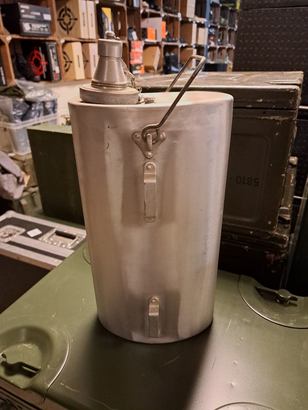 Antieke aluminium carbidlamp / mijnwerkerslamp – zeer comple, Ophalen of Verzenden