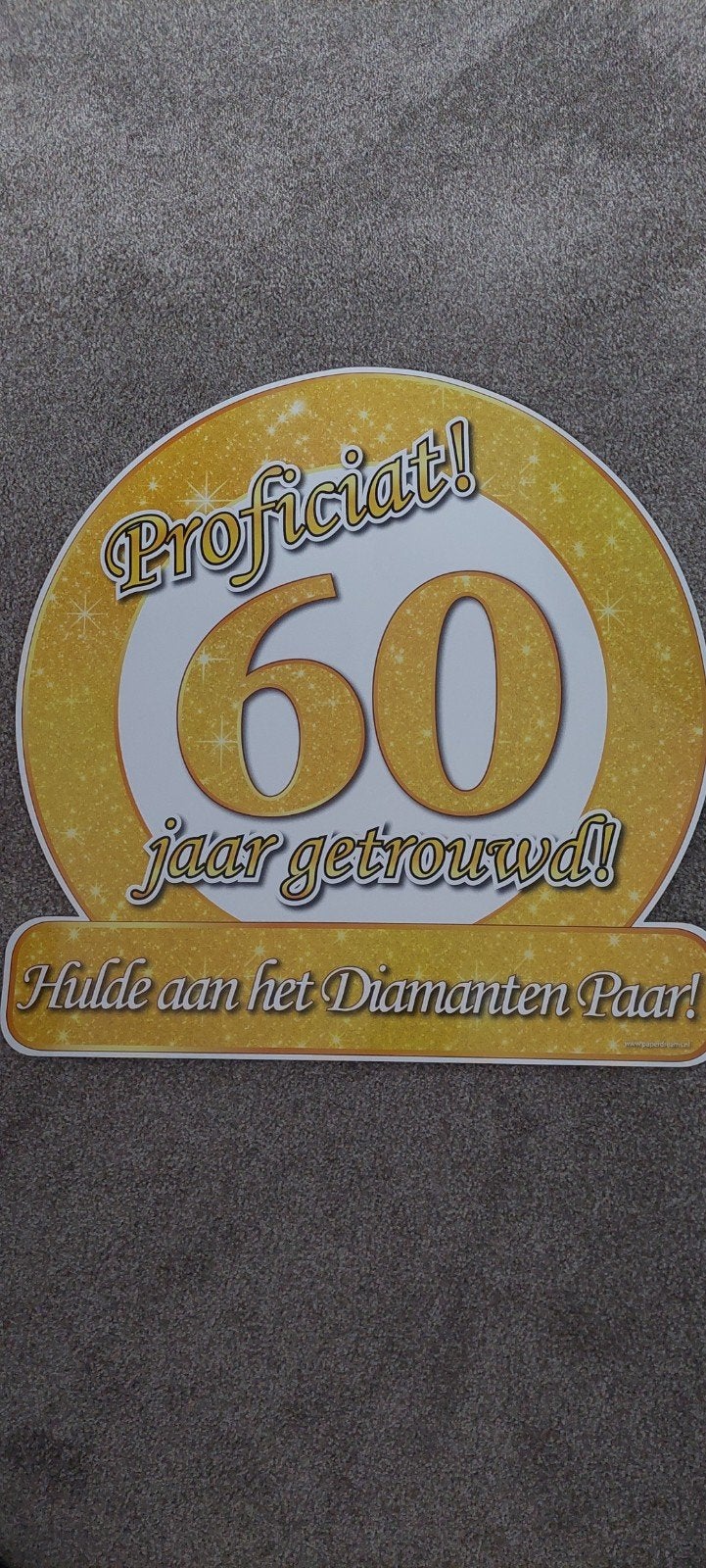 60 jaar getrouwd embleem, Ophalen, Zo goed als nieuw, Versiering